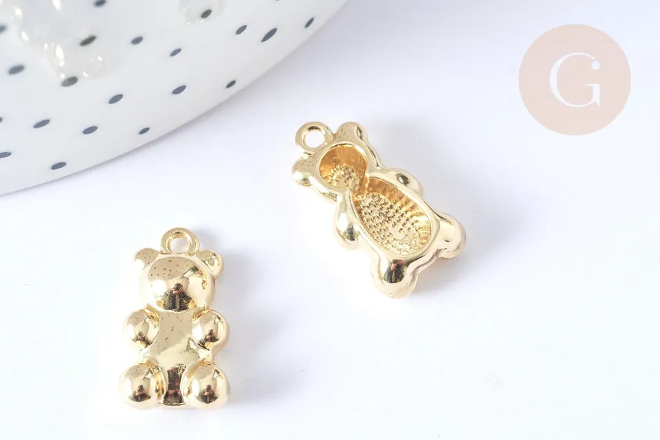 Gingerlily Pendentifs G7890 pendentif ourson zamac doré x1