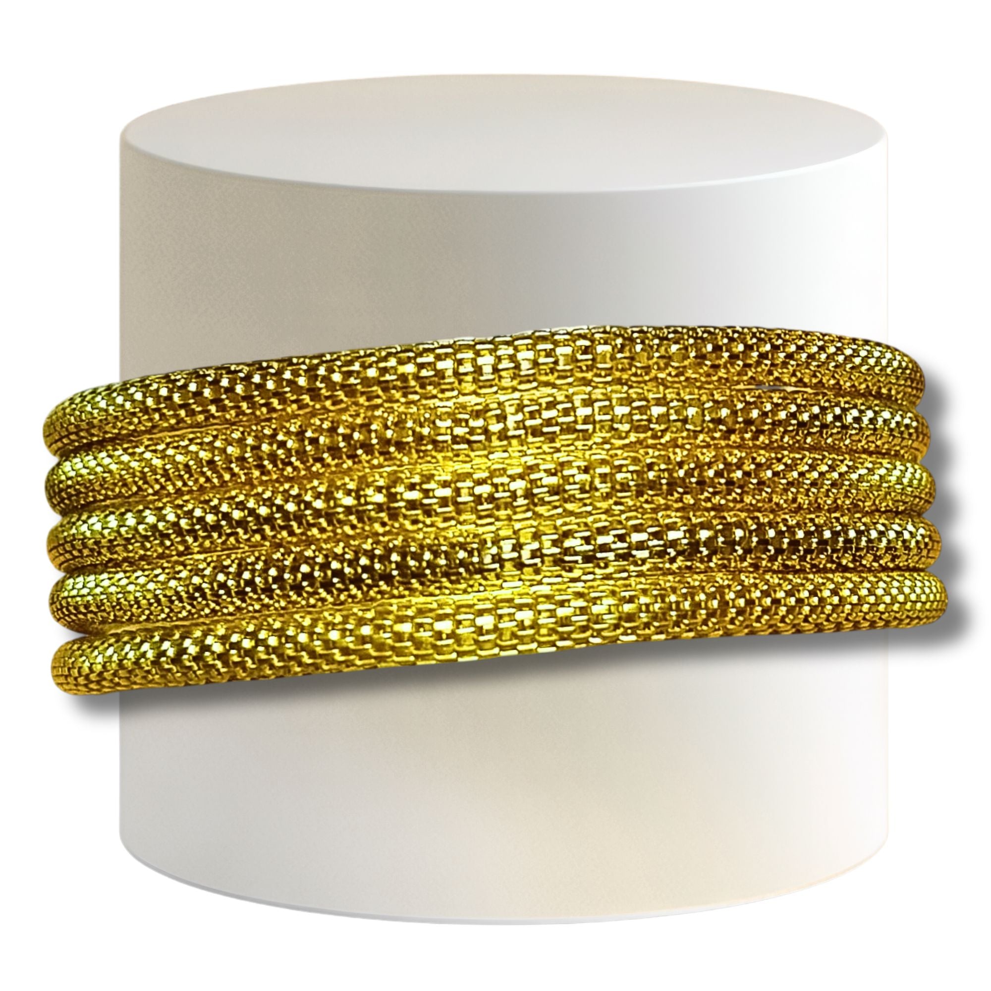 ARTSHOP Cotte de Mailles bracelet élastique doré foncé x1