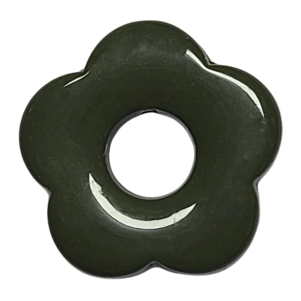 ARTSHOP Flower Power 42 pendentif fleur capucine vert militaire 27mm