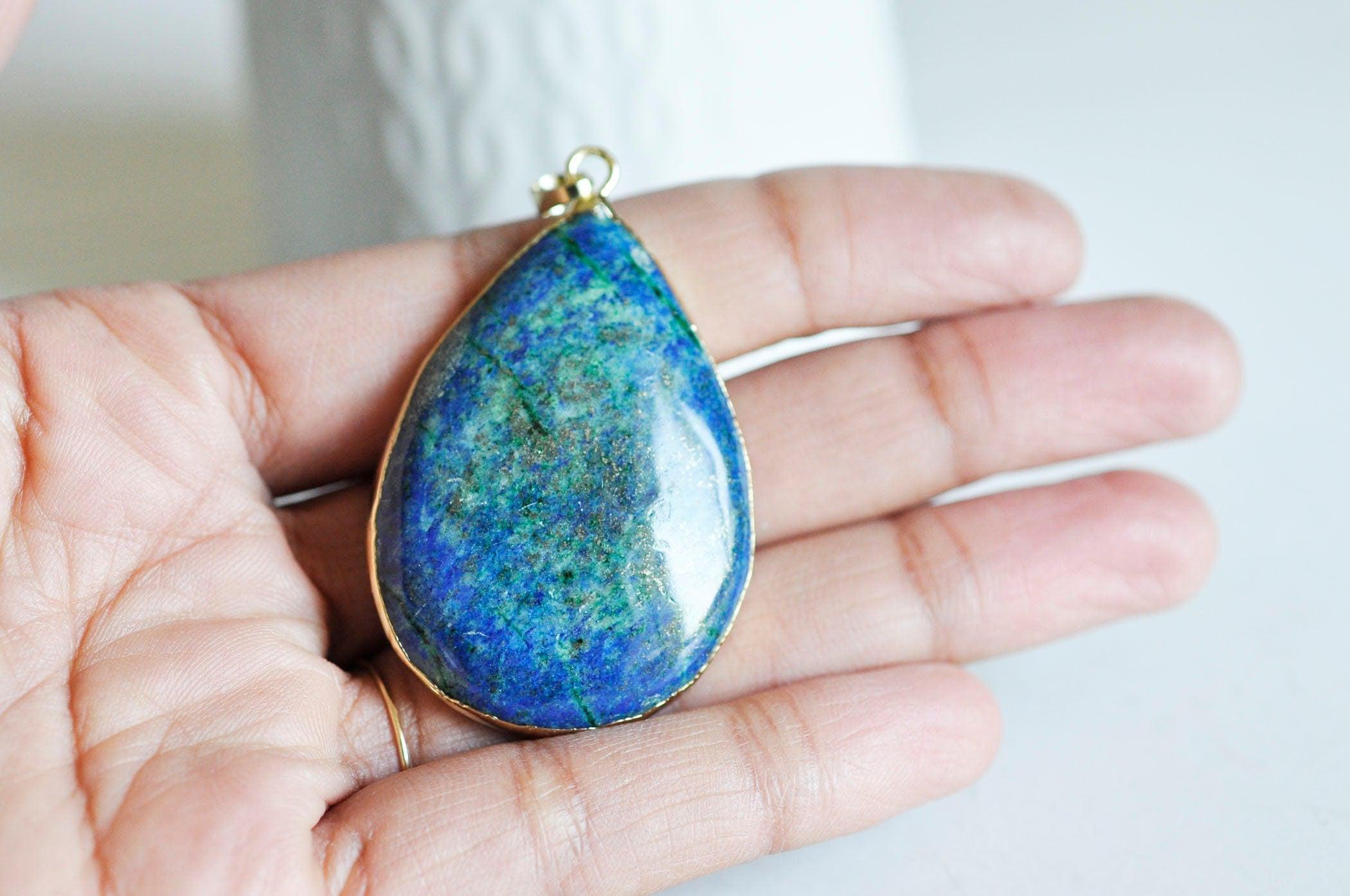 Gingerlily Pendentifs bijoux DIY pendentif goutte G0108 lapis 48-57mm