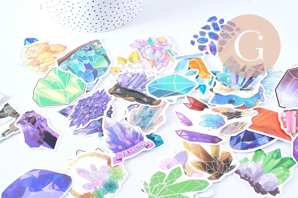 Gingerlily Stickers pierre gemme 40x70mm x50