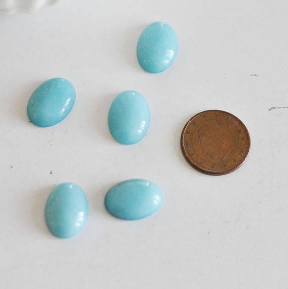 Gingerlily Pierres DIY cabochon jade turquoise ovale 18x13mm G591