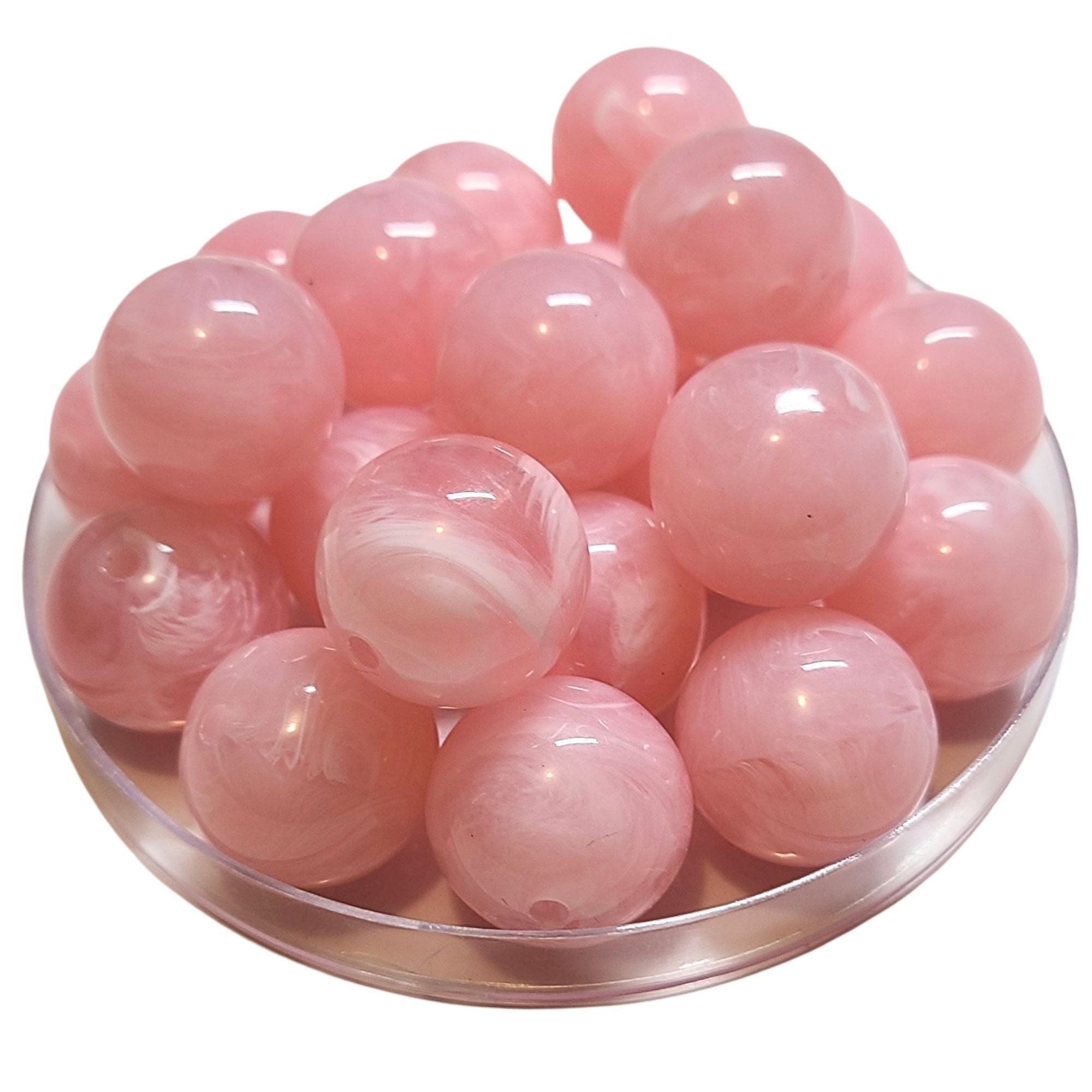 ARTSHOP Boules 243 perle ronde rose clair marbré 20mm x1