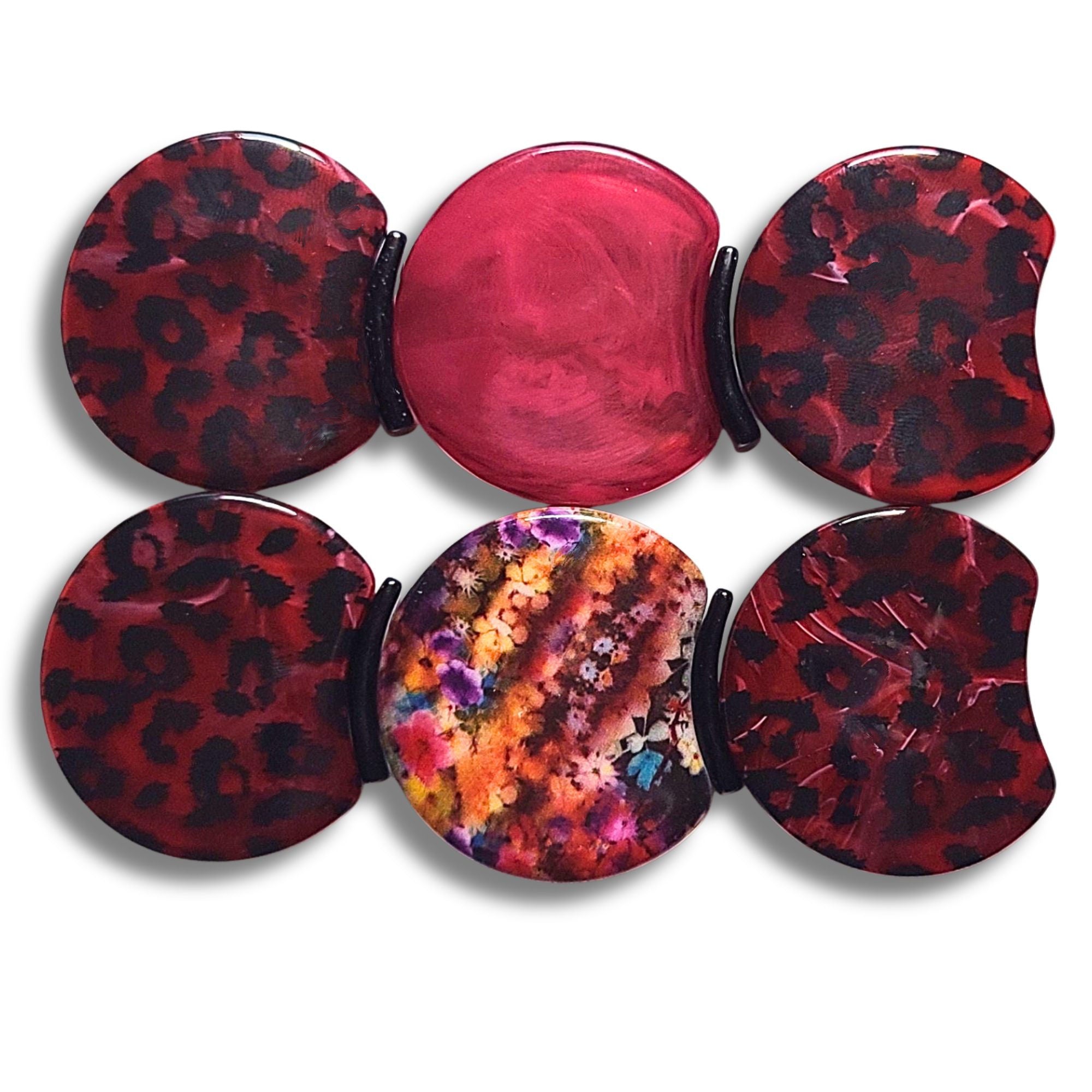 ARTSHOP Kit Moon Léopard bordeaux kit bracelet sans aiguille