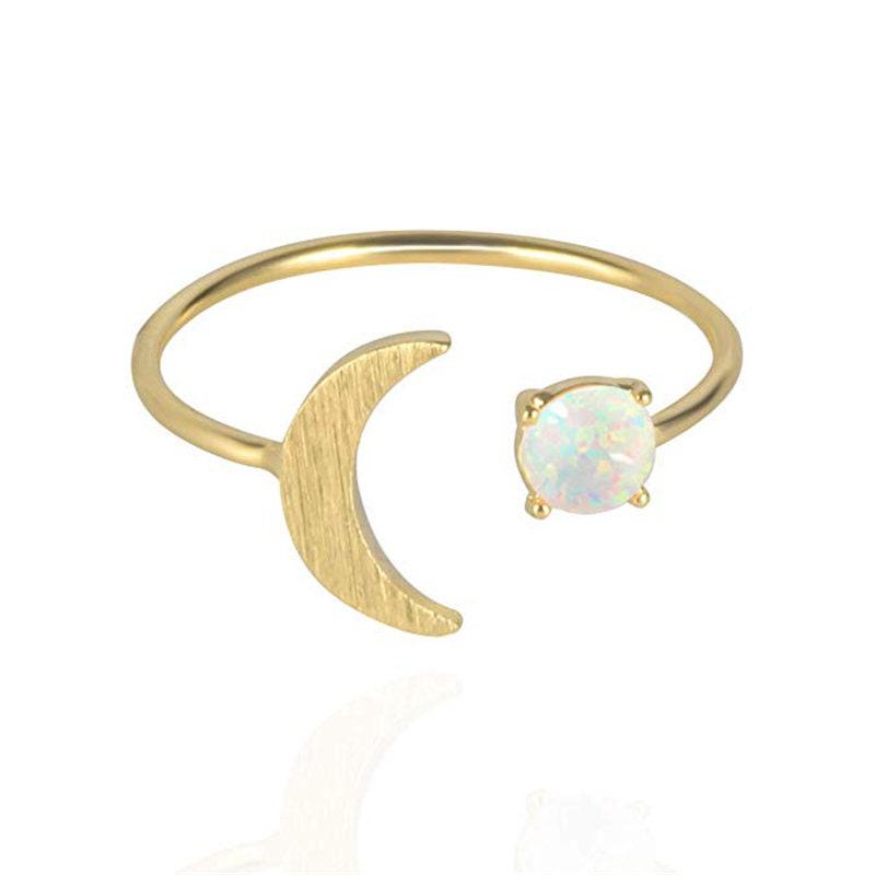 Gingerlily G3454 bague dorée opale lune 16.5mm x1