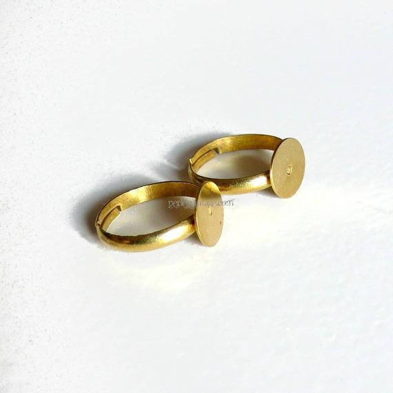Gingerlily Laiton support bague réglable 14mm plateau 8mm x4