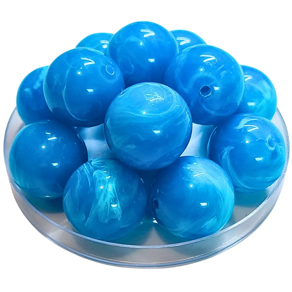 ARTSHOP Boules 24MM 377 perles turquoise marbré x1
