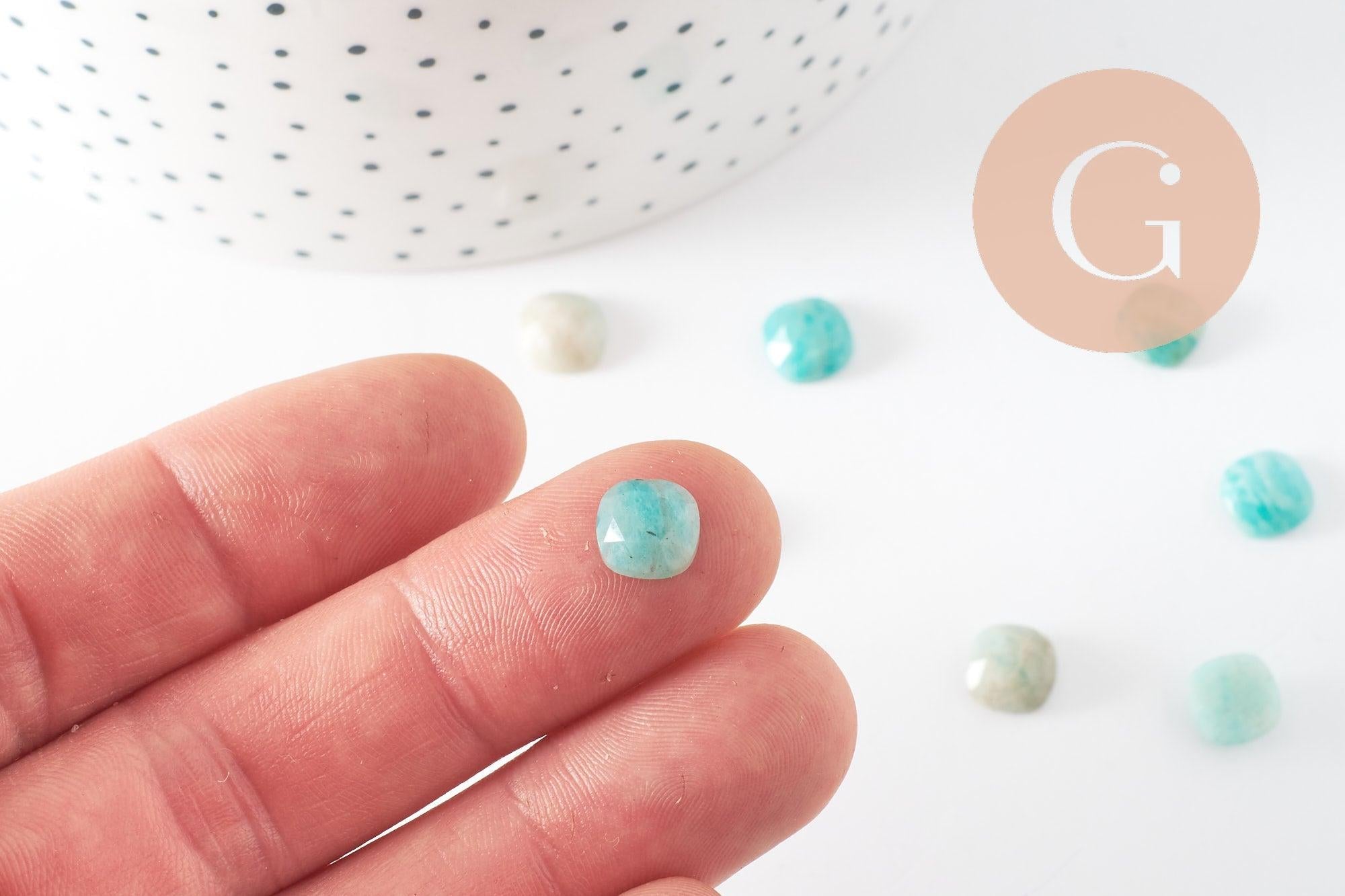 Gingerlily Pierres naturelles G9701 cabochon amazonite 8x8mm carré