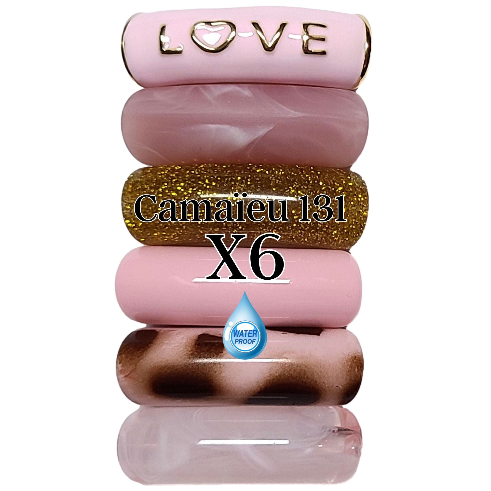 ARTSHOP Camaieux 131 lot 6 tubes LOVE rose 12MM