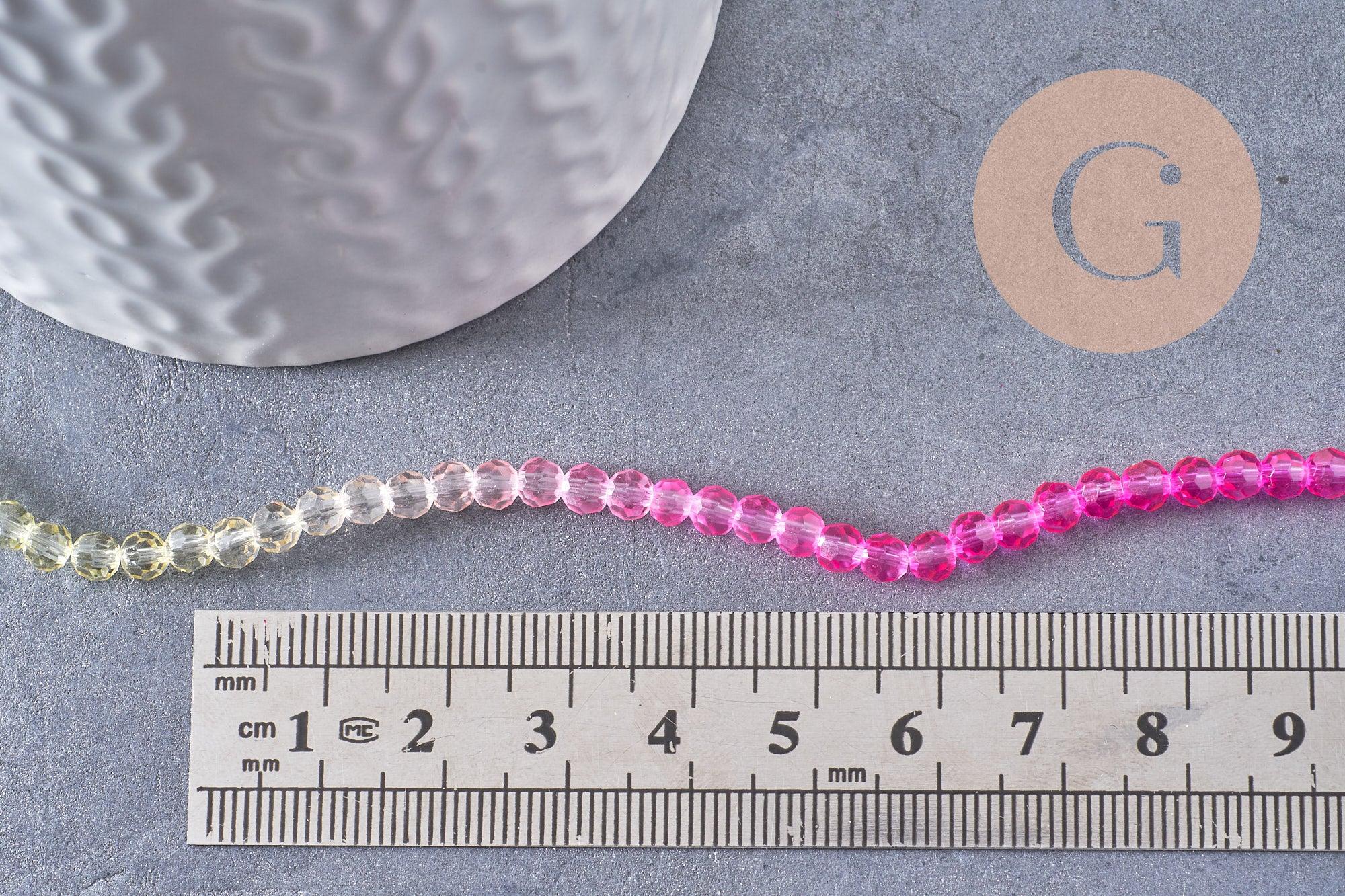 Gingerlily G10282 perles cristal multicolore 4.5mm fil 32cm