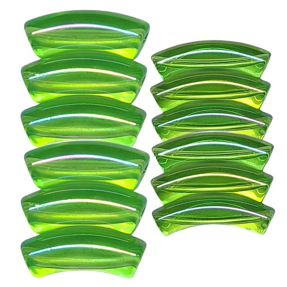 ARTSHOP 389 tube incurvé vert clair AB 12MM x6