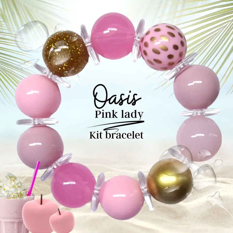 ARTSHOP Bijoux en KITS Oasis Pink lady 8 kit bracelet rose