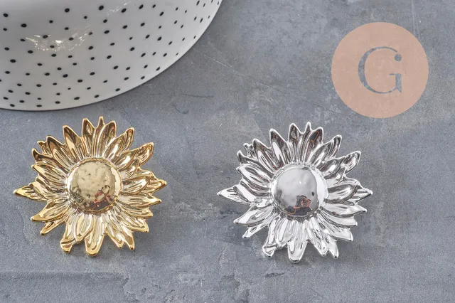 Gingerlily tournesol XXL boucles d’oreilles platine 50mm paire