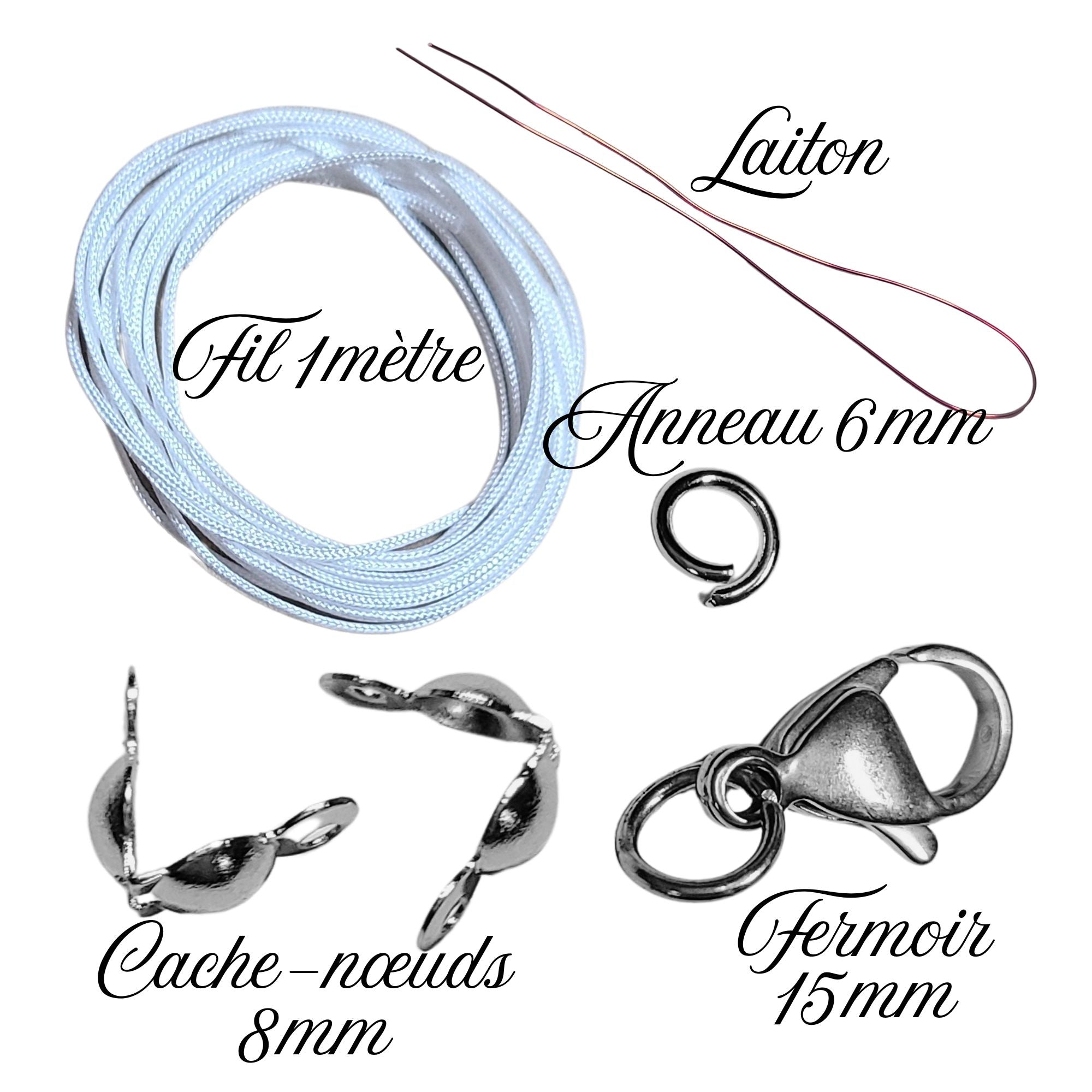 ARTSHOP Apprêts pack montage collier argenté x1
