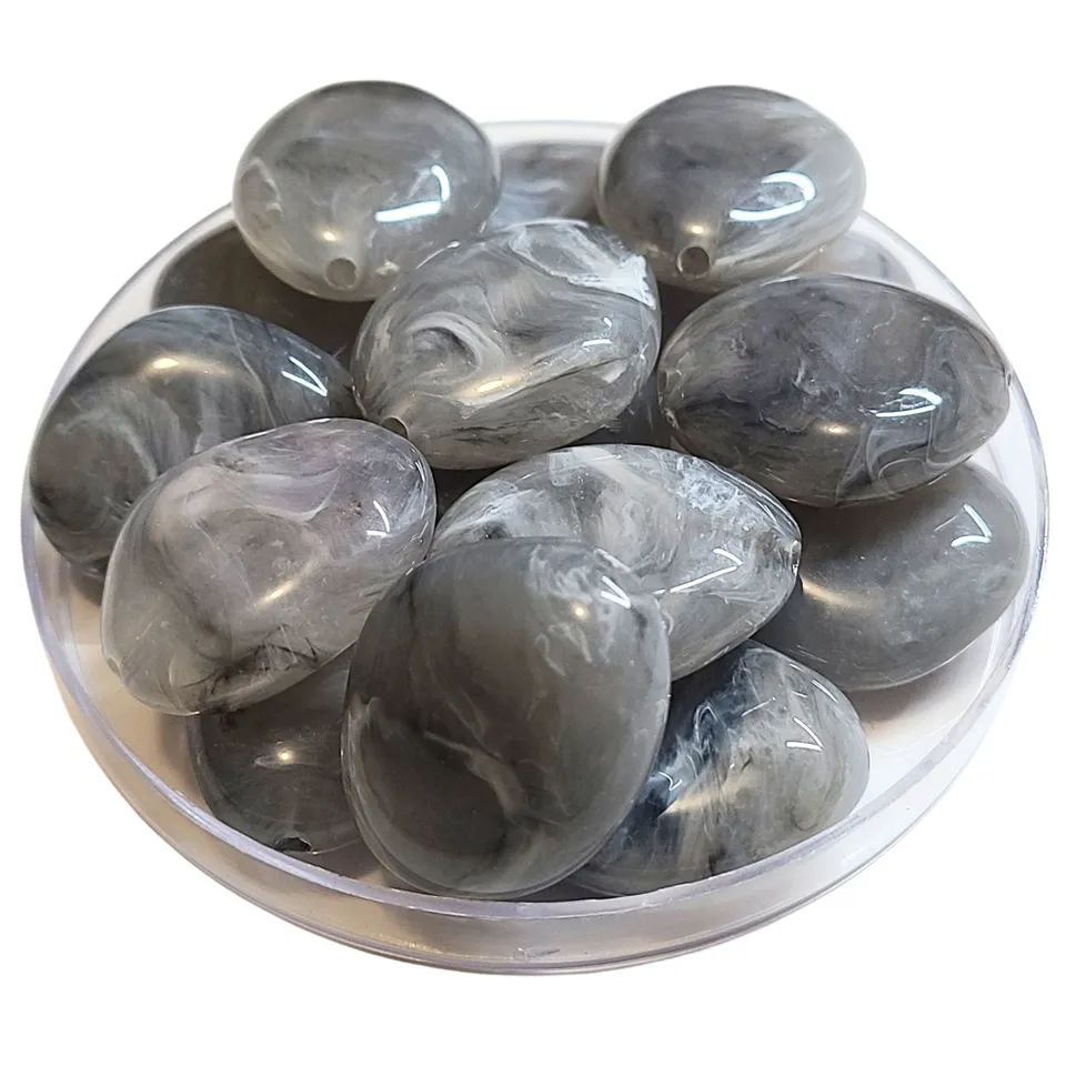 ARTSHOP Galets TIKA 34 Gris fumé marbré galet 30MM x1