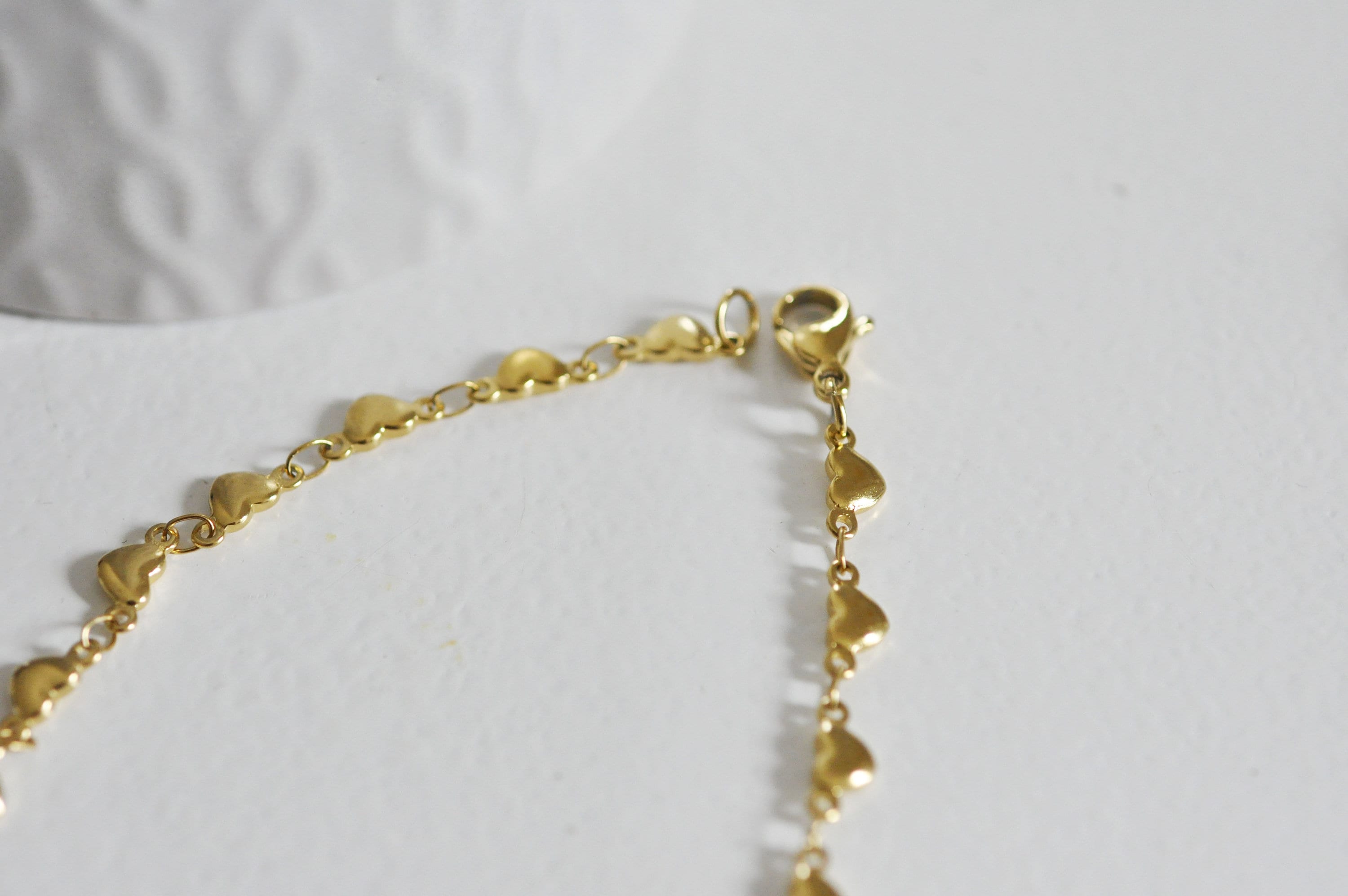 Gingerlily Bracelet coeur acier doré 14k 21 cm x1