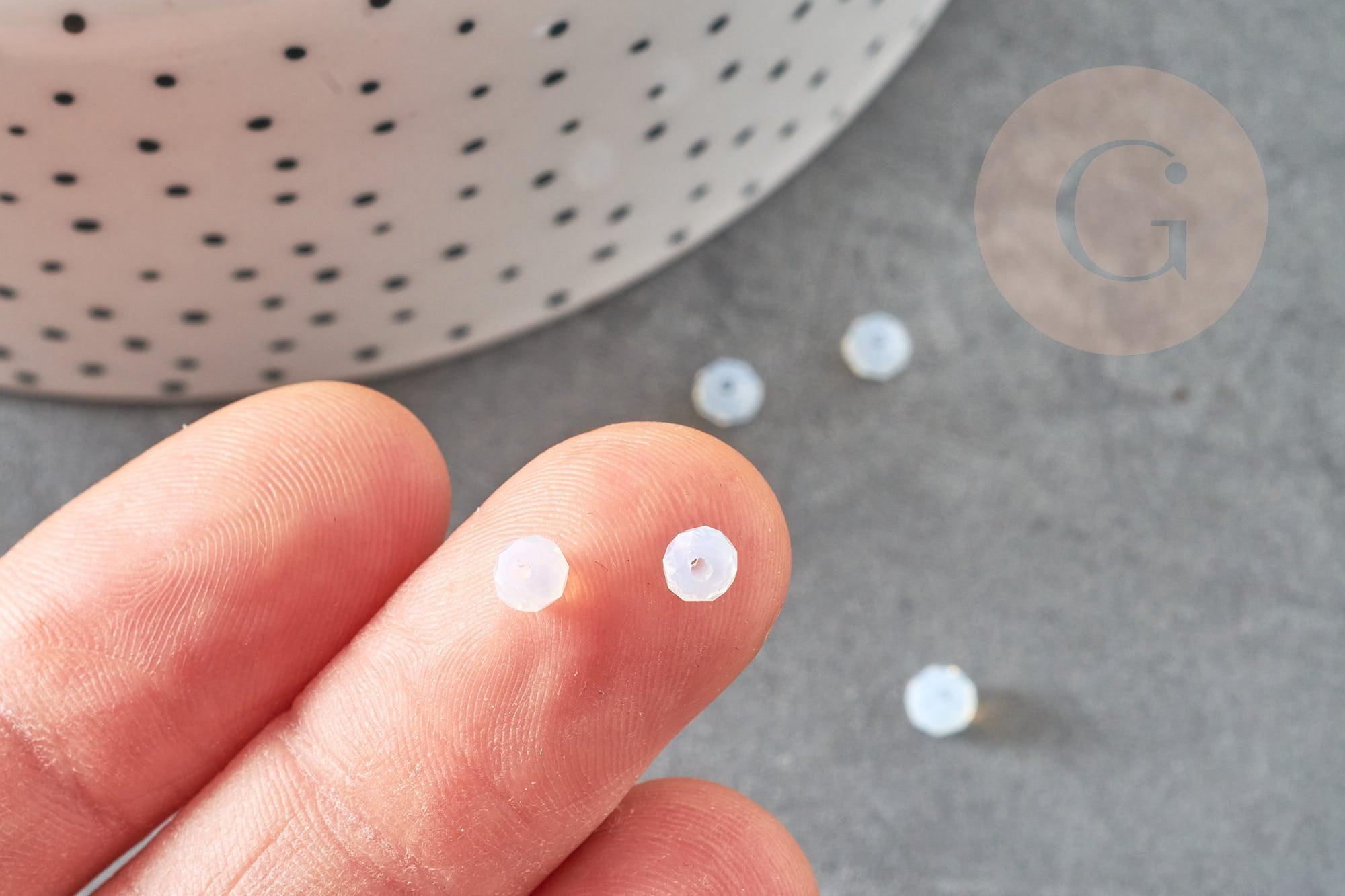 Gingerlily Perles DIY Abacus G9703 rondelle opalite 4x3mm 1g