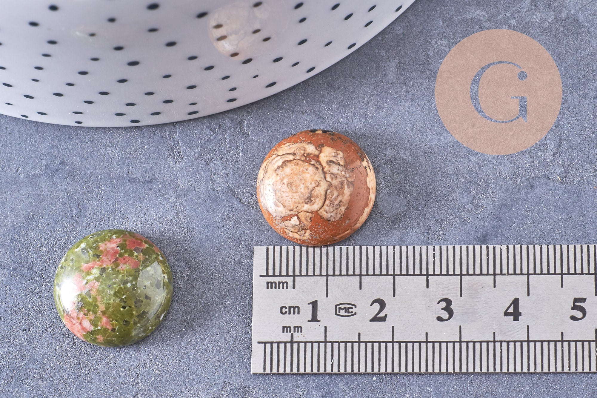Gingerlily Cabochon Rond Dôme Pierre Naturelle 18mm x1