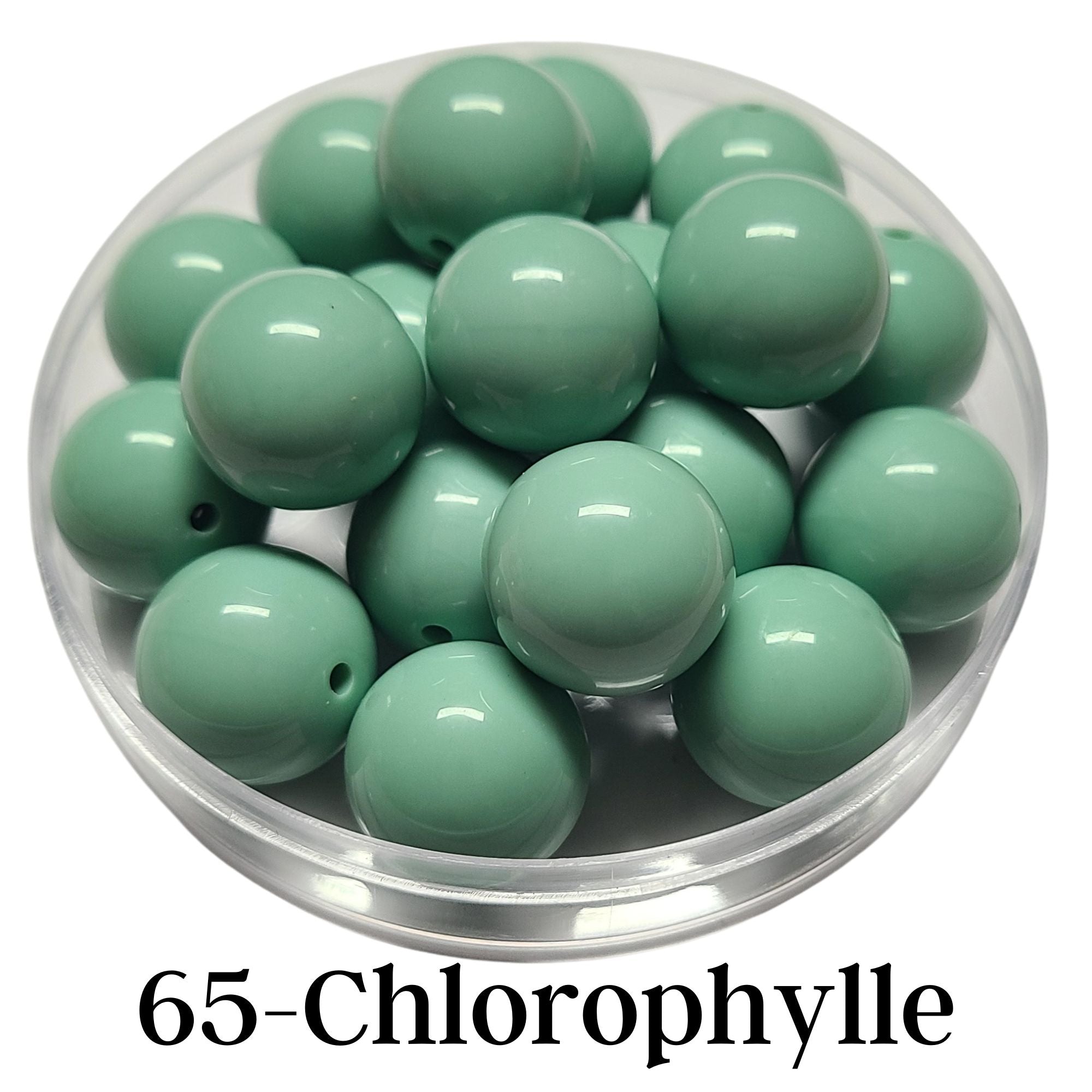 ARTSHOP Boules 20MM 65 perle acrylique x1 chlorophylle