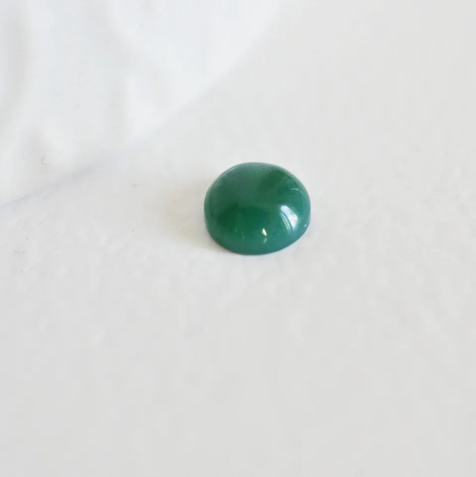 Gingerlily Perles G2948 cabochon agate verte 8mm à coller