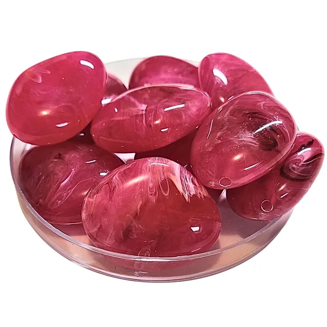 ARTSHOP Galets TIKA 9 fraise marbré galet 37mm x1