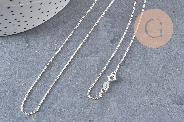Gingerlily Chaîne forçat argent massif 0,8mm 45cm x1