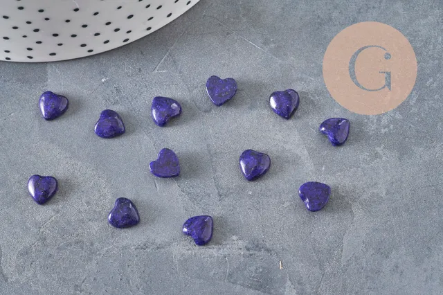 Gingerlily Cabochon coeur lapis lazuli 8x8mm x1