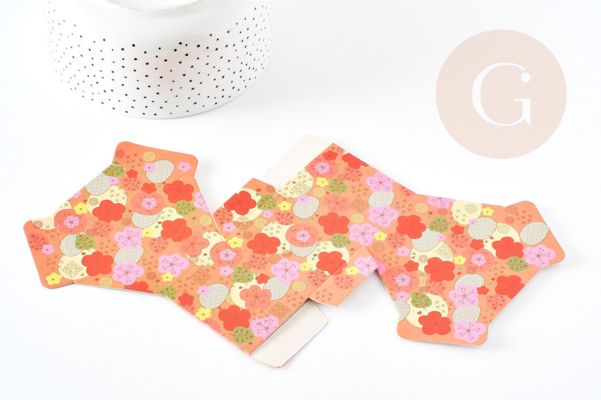 Gingerlily Boîte cadeau hexagonale japonisante 7,65x8,8cm x1