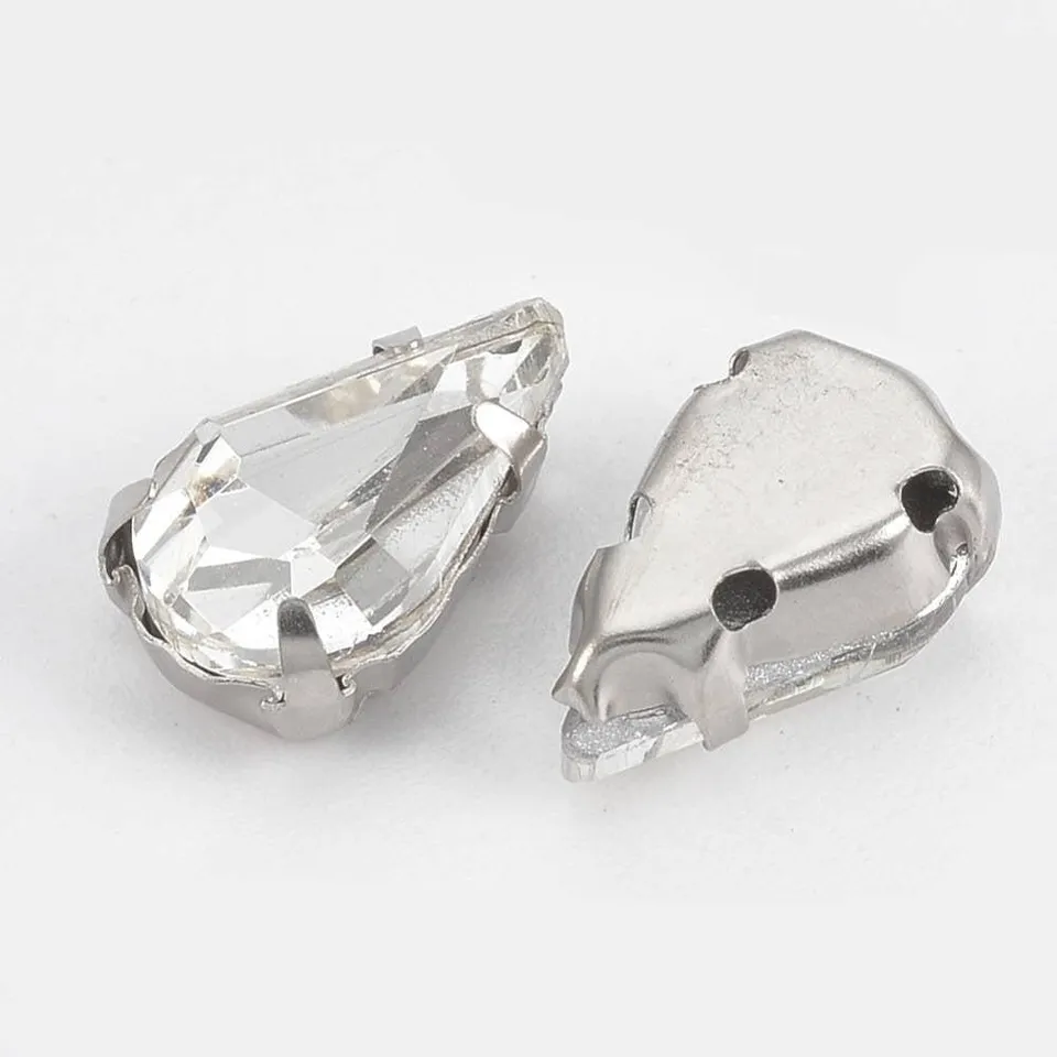 Gingerlily G0021 cabochon goutte cristal 6x10mm x5