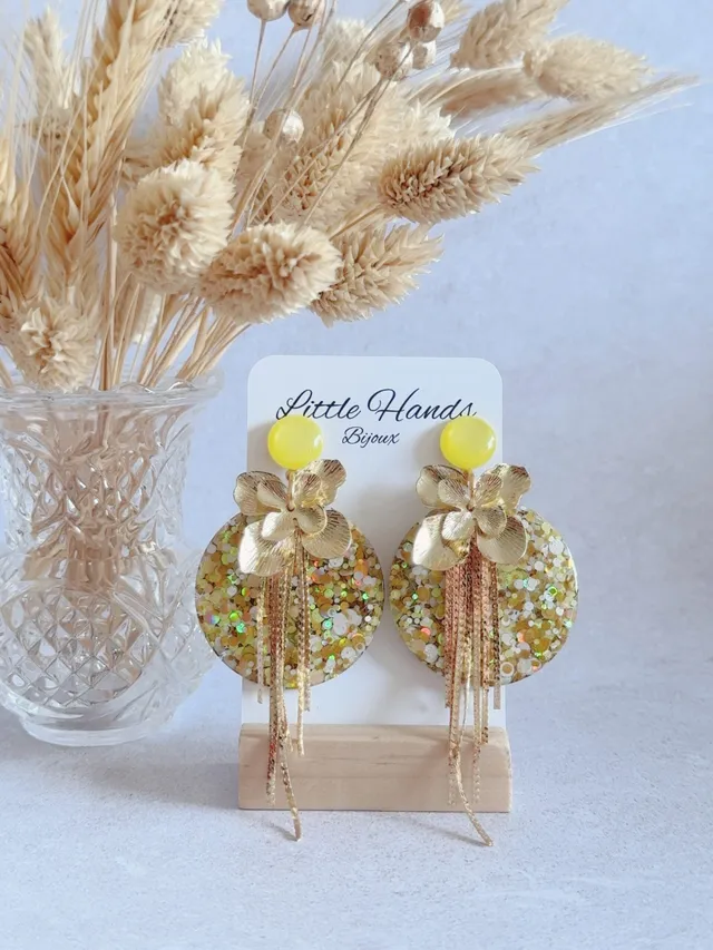 Little Hands Capucine boucles d'oreilles Lemon Zest