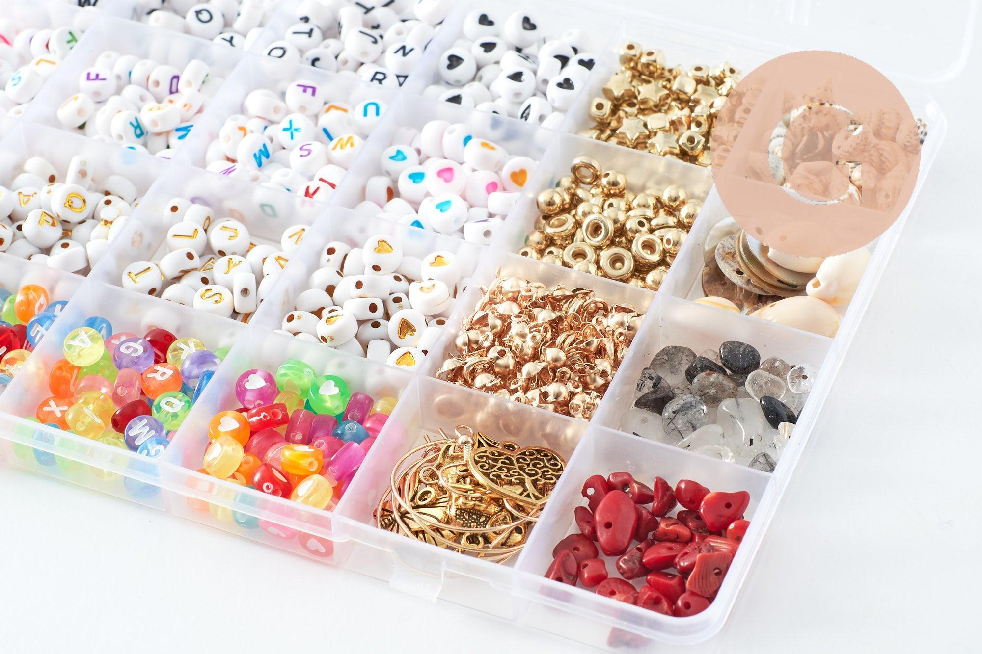 Gingerlily Kits G9712 kit création bijoux perles lettres avec boîte