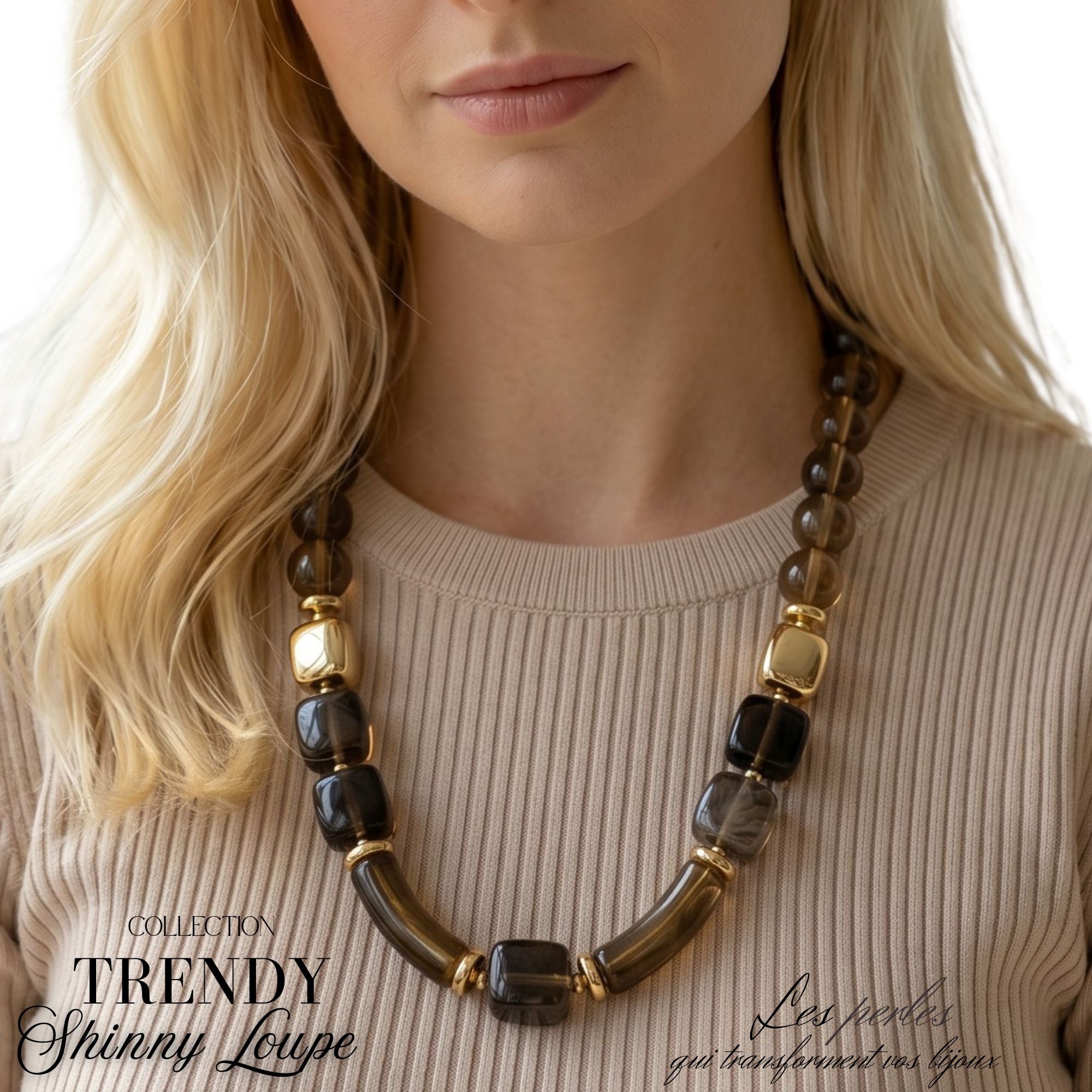 ARTSHOP Trendy Shinny Loupe collier kit 48CM