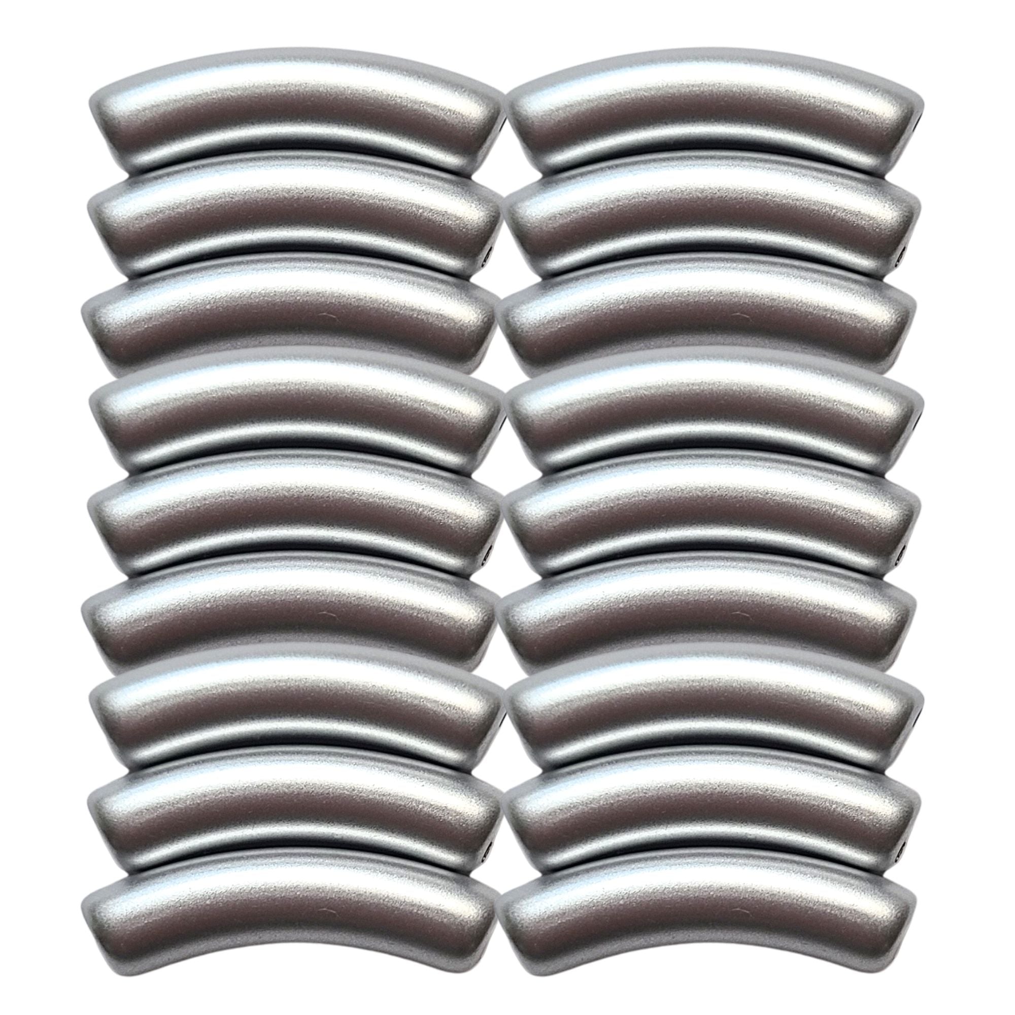 ARTSHOP Tubes 225 incurvés argent satin 8 mm x6