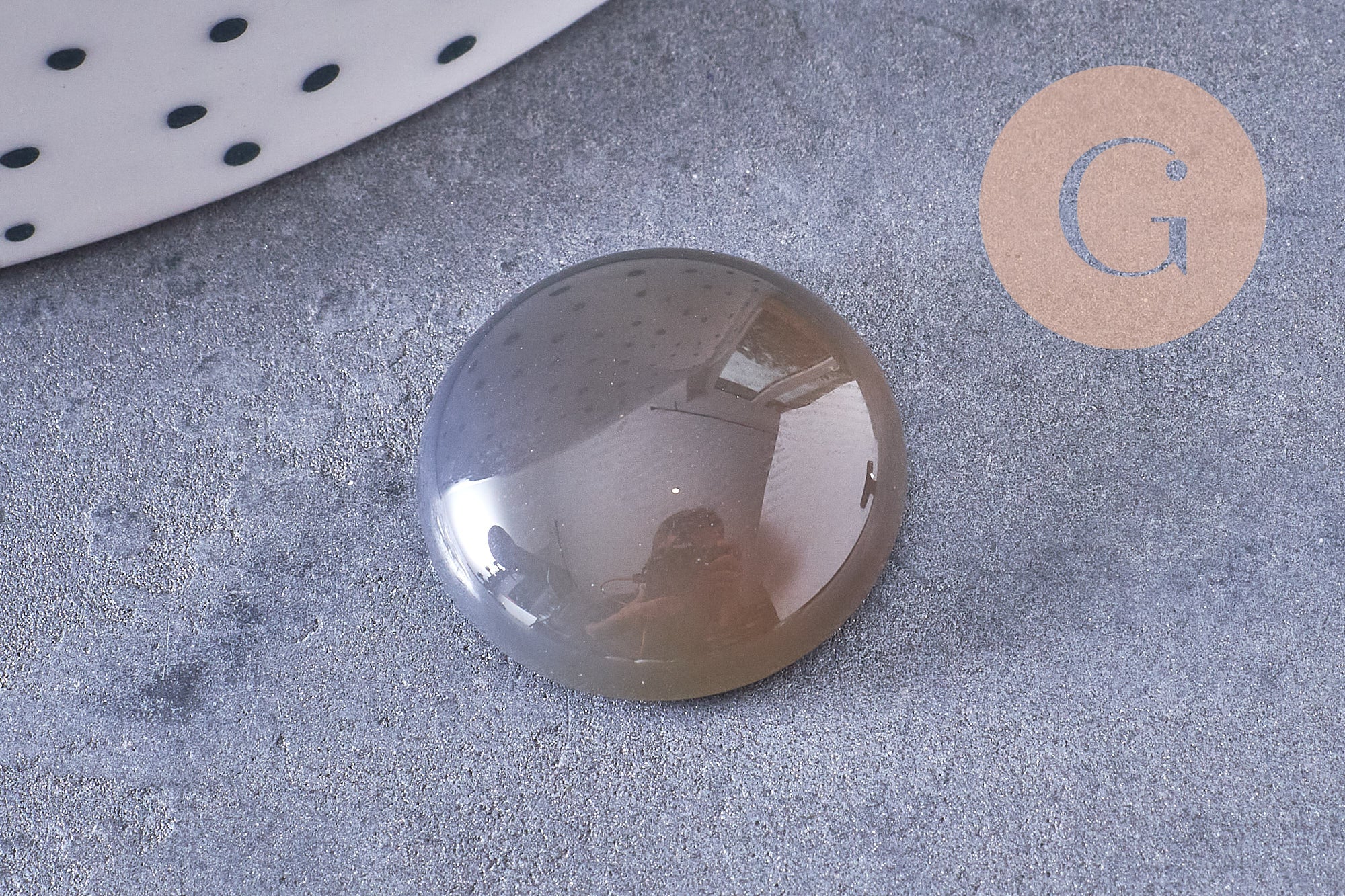 Gingerlily Cabochon Rond Dôme Pierre Naturelle 18mm x1