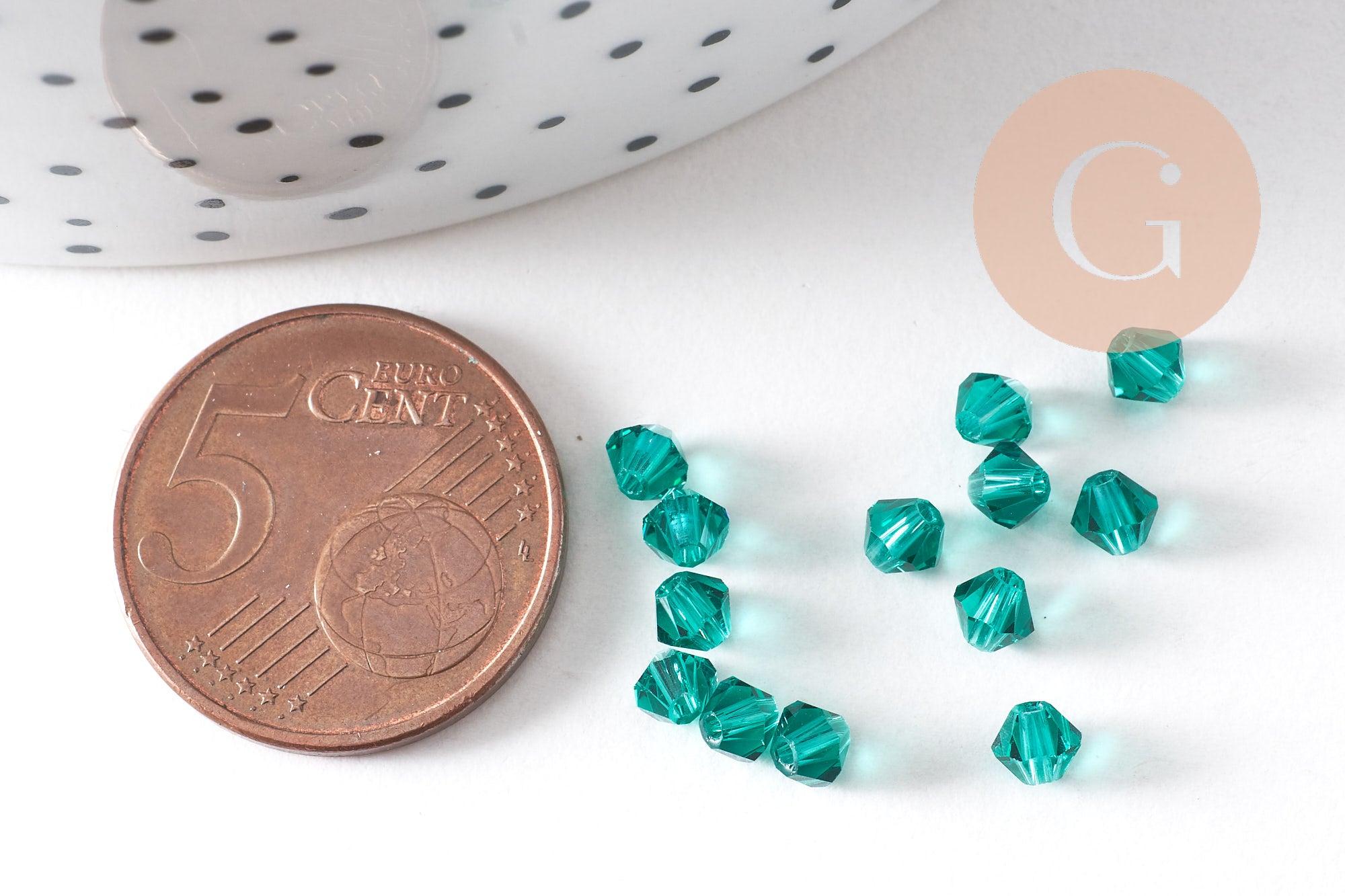 Gingerlily Perles Cristal G10514 toupies vertes 4mm x20