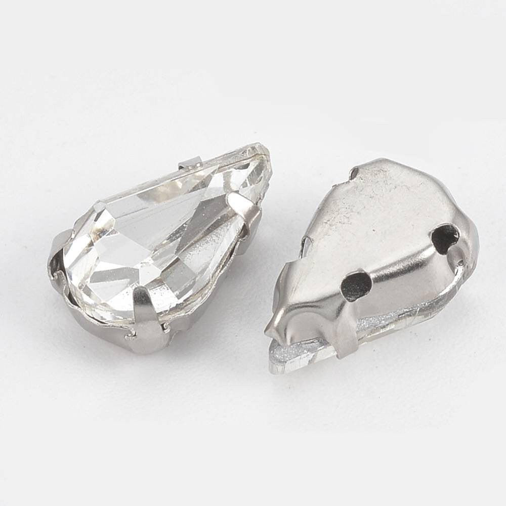 Gingerlily G0021 cabochon goutte cristal 6x10mm x5