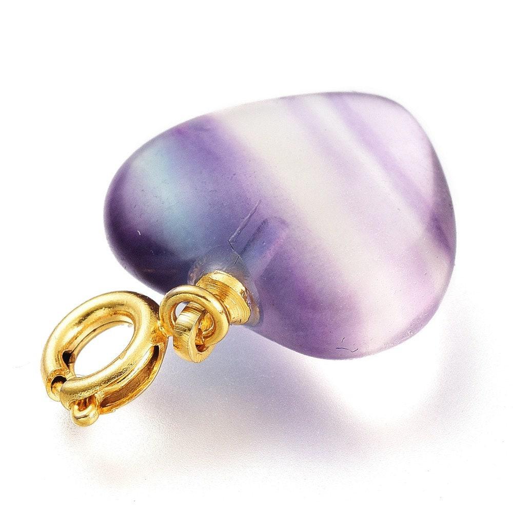 Gingerlily Pendentifs G6112 pendentif coeur fluorite violette 17,5mm