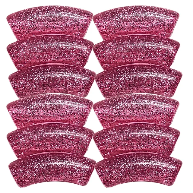 Artshop Tubes Glitters 52 perles tubes 12mm fuchsia