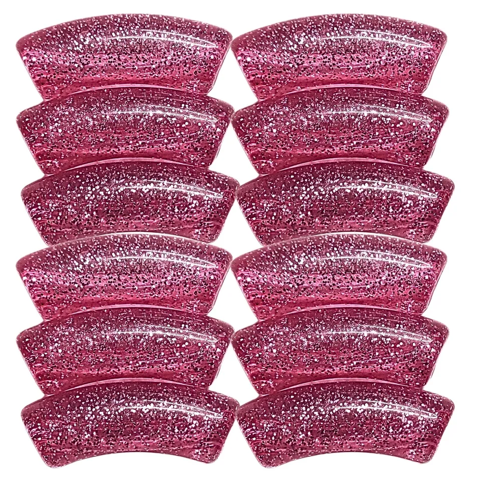 Artshop Tubes Glitters 52 perles tubes 12mm fuchsia