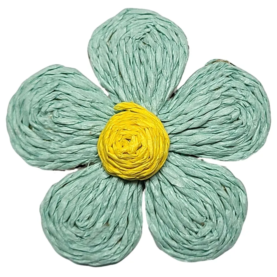 ARTSHOP Flower power marguerite raphia jade 55mm x1