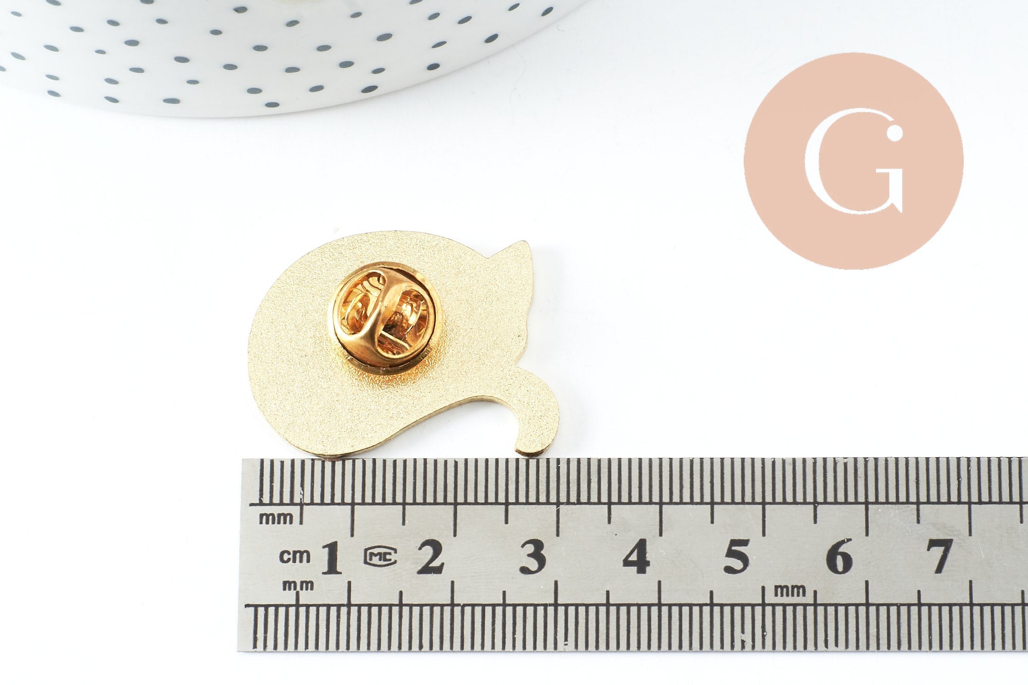 Gingerlily Broches pin's Chat noir G9742 broche 28mm doré
