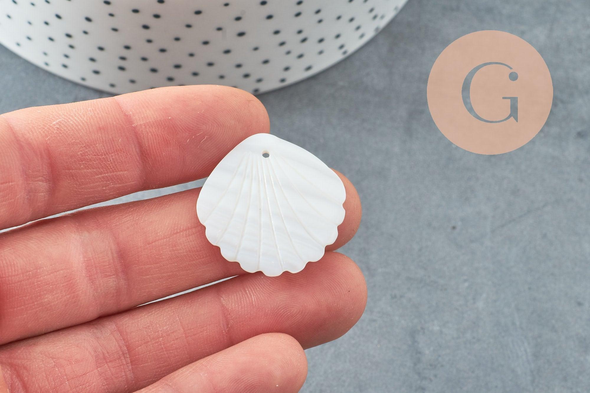Gingerlily Pendentifs Pendentif coquillage nacre 35mm x2
