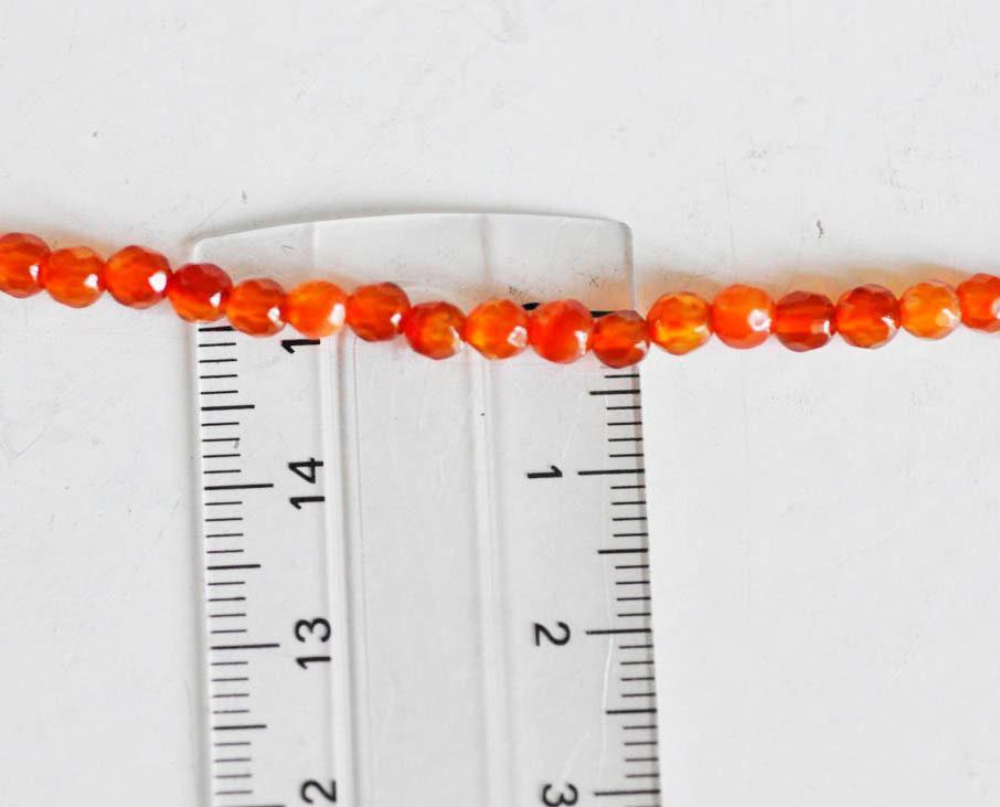 Gingerlily Perles pierre naturelle G5195 jade orange foncé 4mm fil 84