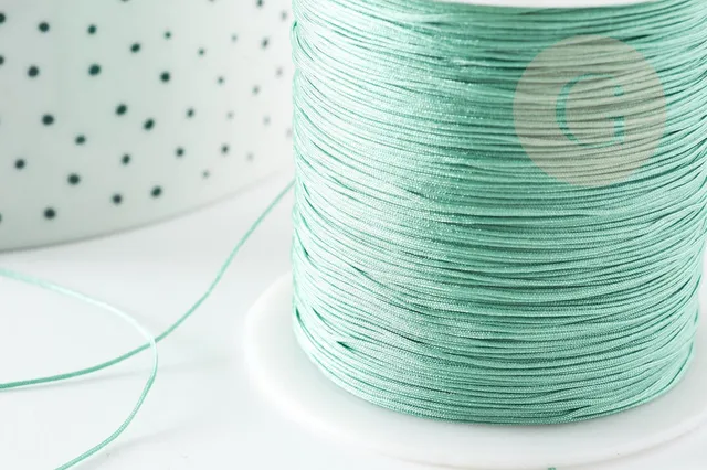 Gingerlily fil de jade G9340 cordon turquoise clair 0.5mm 1m