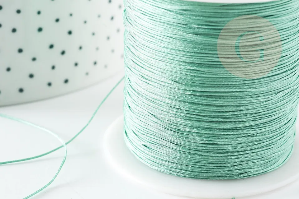 Gingerlily fil de jade G9340 cordon turquoise clair 0.5mm 1m