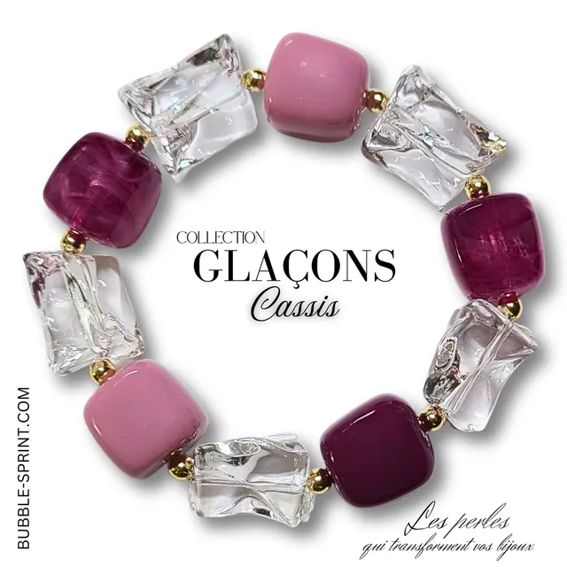 ARTSHOP Glaçons bracelet cassis kit à faire soi-même acrylique