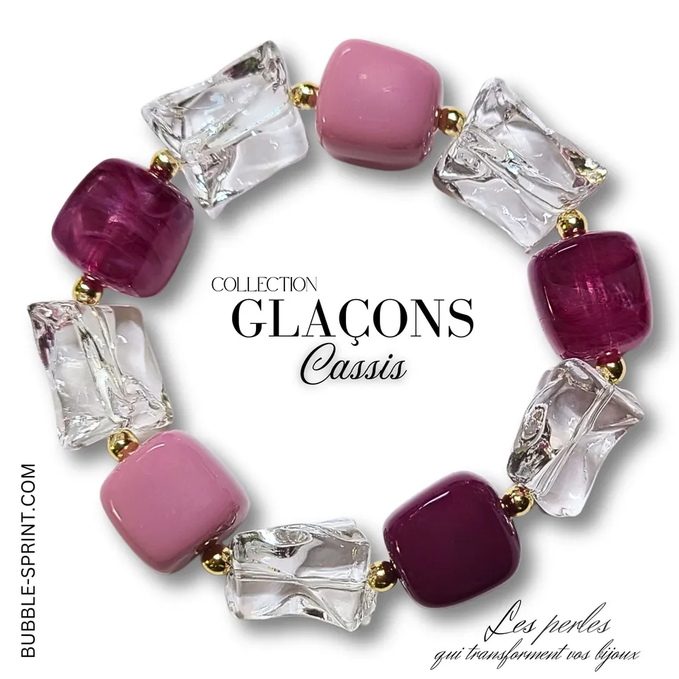 ARTSHOP Glaçons bracelet cassis kit à faire soi-même acrylique