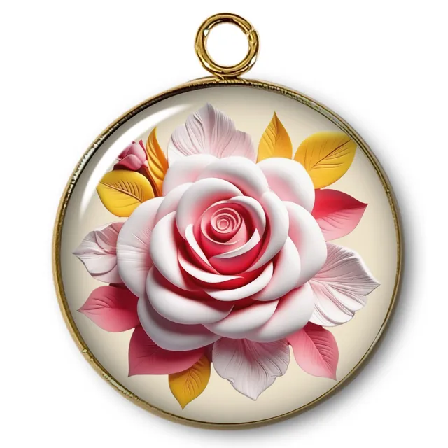 ARTSHOP Pendentifs Intemporel pendentif fleur doré x1