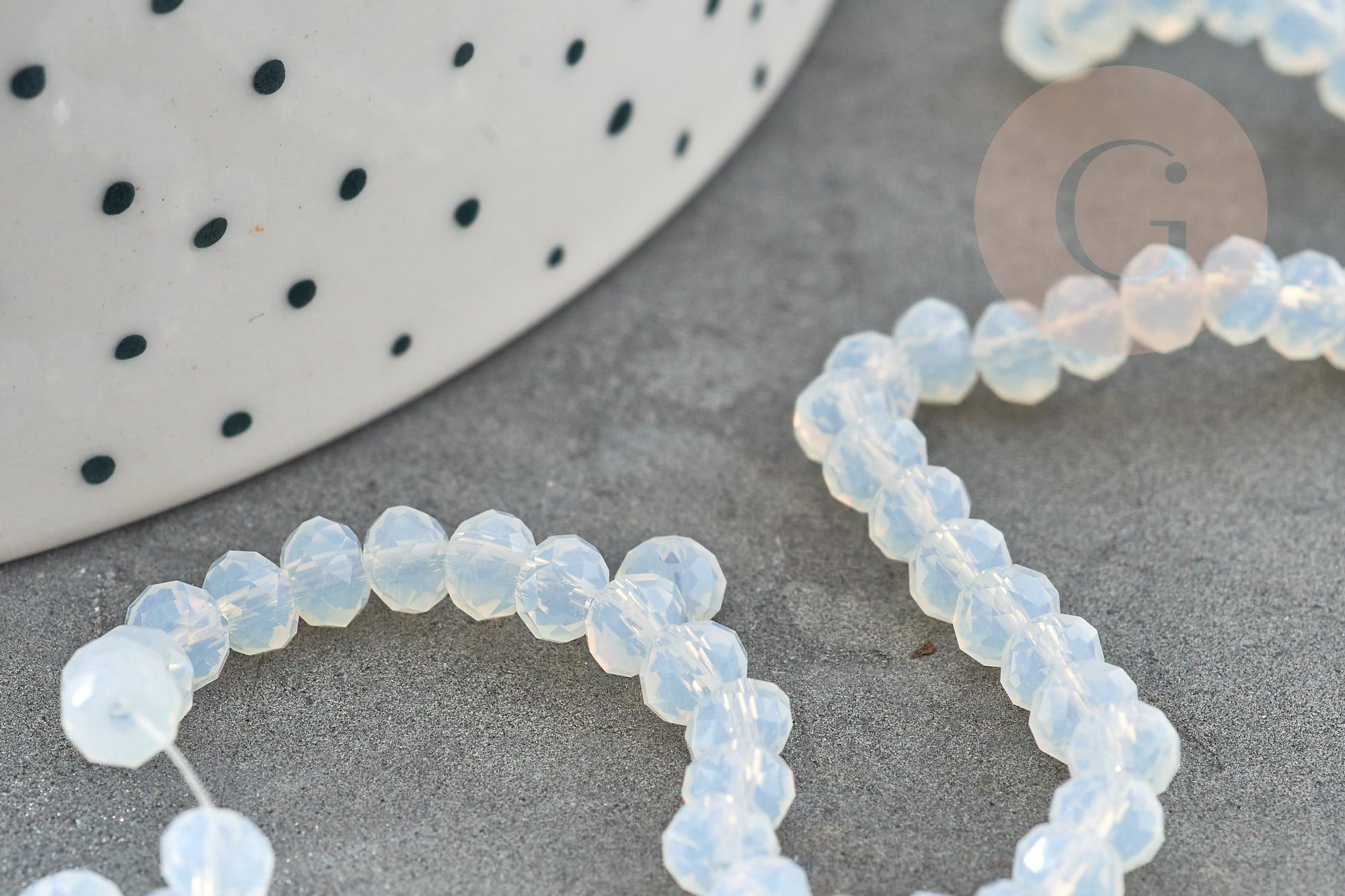 Gingerlily Perles DIY Abacus G9703 rondelle opalite 4x3mm 1g