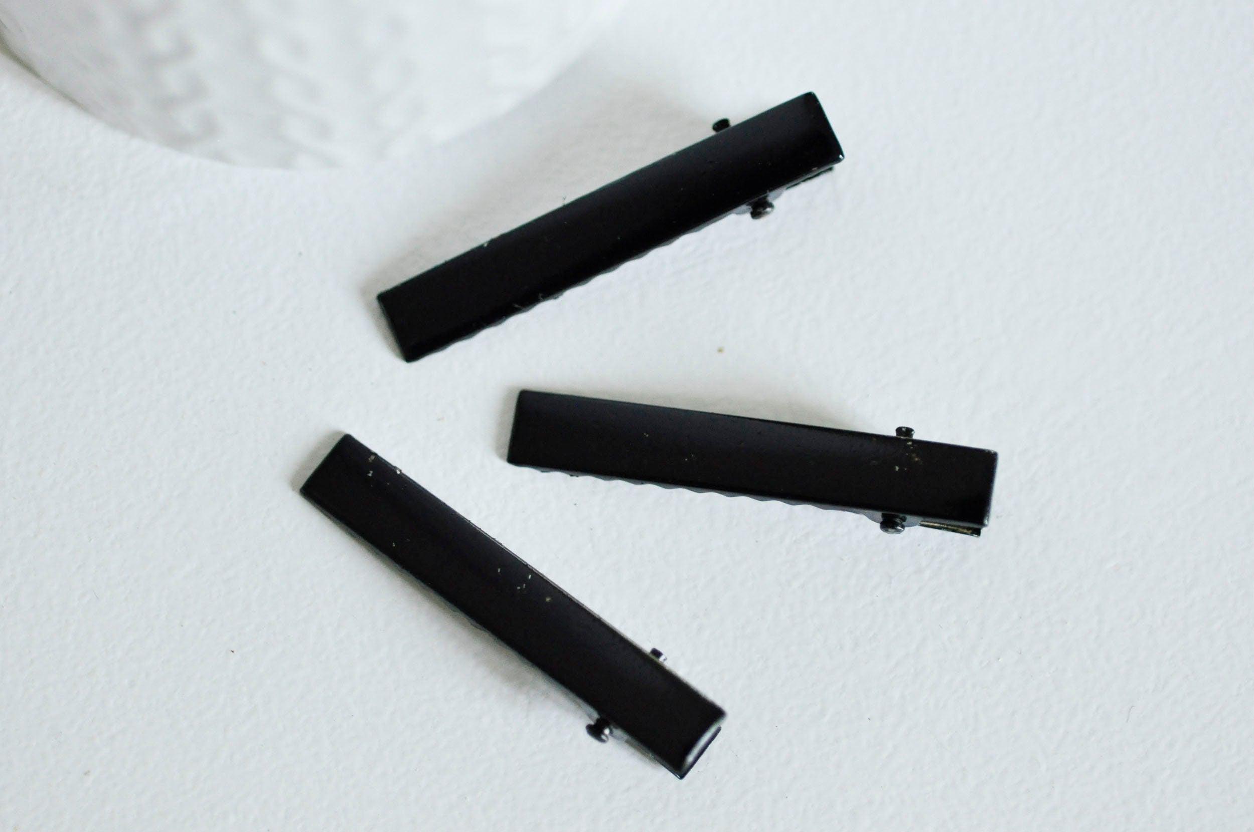 Gingerlily Supports barrette métal noir 46mm x2